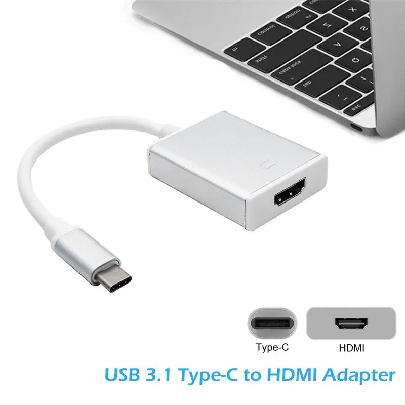 USB-C adattatore convertitore da tipo C a HDMI cavo USB 3.1 TYPE-C maschio a HDMI femmina Docking Station 4K UHD per Macbook Samaung S23 S