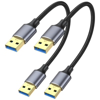 Cable USB Corto de Doble Cara, Macho a Macho