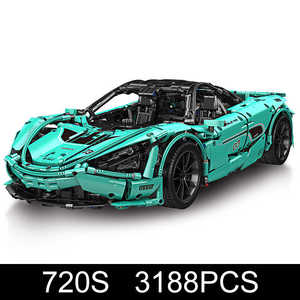 Ensemble de blocs de construction Supercar 720S Tiffany Blue 13167, échelle 1:8, assemblage DIY, jouet éducatif STEM en plastique ABS pour les 14 ans et plus - Product Image 5