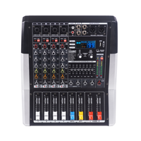 Console de mixage audio professionnelle TF 4 canaux avec 99 effets DSP, 2x300W, contrôleur DJ/console de mixage audio pour studio d'enregistrement et diffusion en direct