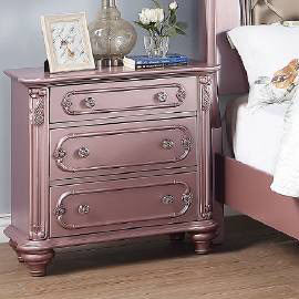 Glam <b>Rose</b> <b>Gold</b> Dresser with Mirror - Ornate Carved <b>Bedroom</b> Dresser, Luxury Romantic Storage Furniture - Product Image 2