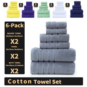 Set di 6 <span class=keywords><strong>Asciugamani</strong></span> Personalizzabili con Logo, Grandi e Lussuosi in Cotone Organico Morbido 100% Cotone, Set di <span class=keywords><strong>Asciugamani</strong></span> da <span class=keywords><strong>Bagno</strong></span> per <span class=keywords><strong>Bagno</strong></span> e Hotel, <span class=keywords><strong>Asciugamani</strong></span> ad Asciugatura Rapida - Product Image 6