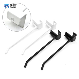 Ganchos de metal para supermercado EWANG, gancho de exhibición de barra transversal de tubo cuadrado con etiqueta de precio Doble - Product Image 1