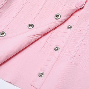 Completo Elegante da <span class=keywords><strong>Donna</strong></span> di Alta Qualità per Primavera e Autunno, Due Pezzi con Cardigan in Maglia Monopetto e Abito Lungo per Feste - Product Image 6