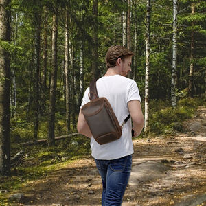 กระเป๋าหนังแท้สะพายข้าง ดีไซน์ใหม่ล่าสุด ขายส่ง ทนทาน หนังแท้ลาย <span class=keywords><strong>Crazy</strong></span> Horse กระเป๋าสะพายไหล่หนังแท้ กระเป๋าหนังสะพายอก - Product Image 2