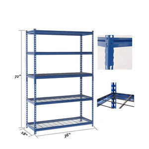 מדפי אחסון מפלדה קלה בעלות חמישה קומות, מדפי ברזל ניתנים לערום, 200 ק\\\"ג, מדפי אחסון רב-שכבתיים - Product Image 6