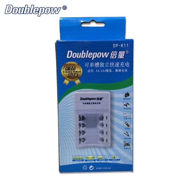 Doublepow K11 Portable 4-Bay Battery Charger AA/AAA NIMH/NiCD 1.2V Battery Charger