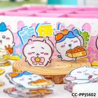 DHF1271 Vente en gros de diverses pinces en PP mignonnes Mofusand, Capybara, Chiikawa, Ours, Papeterie de dessin animé, Mini pince en acrylique