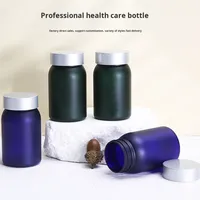 100ML PET Mat Huile de Poisson Médecine Bouteille Santé Suppléments Vide Tablette Capsule Plastique Sous-Embouteillage pour le Stockage des Bonbons