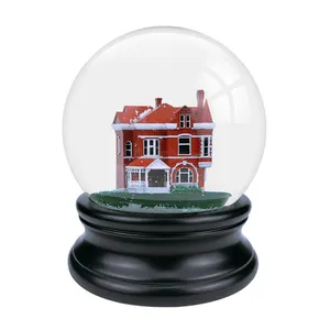 Architektur Schneeflocke Ostern Luxus Mini Ornament Souvenir Kit Geschenk Harz Glitter Schneeball/Schneeball/Benutzer definierte Schneekugeln