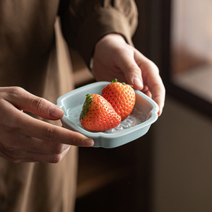 <b>Ceramics</b> Small Tea And Snack <b>Plate</b> Square Exquisite Dessert <b>Plate</b> For Home Living Room Fruit Dish Tea Break Party Use - Product Image 2