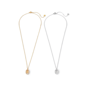 Collana con Ciondolo Lettera S Angelina, Placcata Oro e Argento, in Acciaio Inossidabile con Catena a Serpente, Gioiello Minimalista per Uso Quotidiano e Regalo - Product Image 3