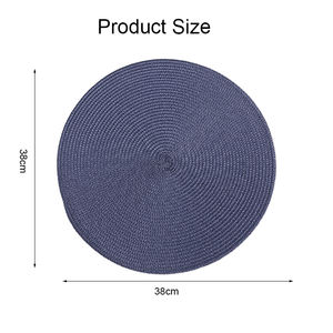 Scandinavian Style Round Woven Western Placemats Dining Table Heat Insulation Anti-scald Coffee <b>Cups</b> and Bowls <b>Mats</b> - Product Image 6