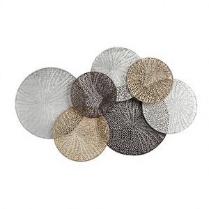 Vertical Floral Metal <b>Wall</b> <b>Decor</b> in Modern Rope Design for Home and Office by Axiom Home Accents Settings Abstract - Product Image 1