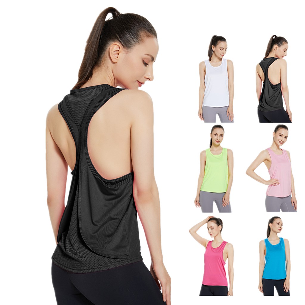 Wholesale Logo Custom Fitness Summer Quick Dry Sport Wear Girls Women Yoga Vest Gym Wear Lady Vests Women Singlets Tank Top