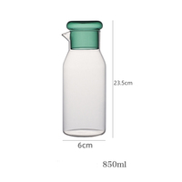 Bouteille à boisson en verre de 850 ml avec bouchon en verre, carafe à jus réutilisable pour la maison, le restaurant, l'hôtel