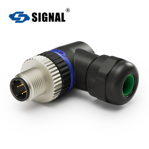 SIGNAL M12 D-コーディングコネクタ - アングル付きオス・メス、4ピン、産業用 - Product Image 2