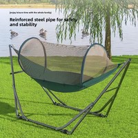 Balançoire de camping intérieure/extérieure avec structure en acier inoxydable, lit balançoire portable