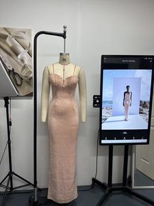 Nuevas llegadas <span class=keywords><strong>de</strong></span> Bettergirl para Ramadán 2026: Vestido largo sin tirantes con lentejuelas en <span class=keywords><strong>rosa</strong></span> claro. - Product Image 3