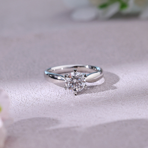 Bague de fiançailles et de mariage en or massif 14 carats avec diamant de laboratoire certifié IGI 1 carat, bijoux de luxe personnalisés en gros - Product Image 1