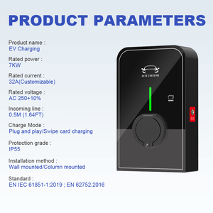 Cargador Inteligente para Vehículos Eléctricos <span class=keywords><strong>de</strong></span> 7kW, 32A, WiFi, Compatible con la Aplicación Smart, <span class=keywords><strong>Alexa</strong></span> y Google Home, Protección Contra Sobretensiones, Retardante <span class=keywords><strong>de</strong></span> Fuego, Diseño Moderno en Negro - Product Image 6
