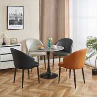 Chaise de restaurant hexagonale en gros, dossier incurvé et tissu résistant à l'eau pour bar en marbre, bar à tapas, salle à manger, club