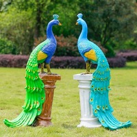 Statue de Phénix en Résine Plaqué Or Faite à la Main, Sculpture Chinoise Feng Shui Durable de la Marque Moshan, Objet de Collection de Luxe pour la Maison