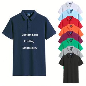 Camiseta Polo Personalizada para Hombre, de Secado Rápido, Color Sólido, Manga Corta, Tejido de Punto, con Botones, Ropa de Trabajo, Camisetas Polo de Golf - Product Image 2