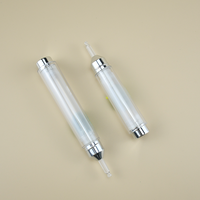 Seringue à double paroi Style 10ml 15ml Bouteille de sérum pour les yeux Bouteille de soin de la peau en plastique avec pompe sans air pour les soins de la peau