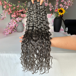 Extensions de <span class=keywords><strong>cheveux</strong></span> indiennes vierges non traitées, 100% cuticules alignées, 1B gris <span class=keywords><strong>sel</strong></span> <span class=keywords><strong>et</strong></span> <span class=keywords><strong>poivre</strong></span>, couleur naturelle, vague naturelle - Product Image 3