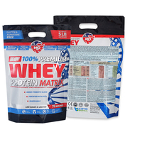 LT Custom Printer Logo Recyclable Whey Protein Powder Refermable Zipper Plastic Aluminum Foil Bag Stand up Pouch Packaging