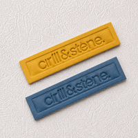Écussons rectangulaires vintage en cuir PU et denim, à coudre, avec lettres de designer, gaufrés en 3D, ornés de perles et de placages