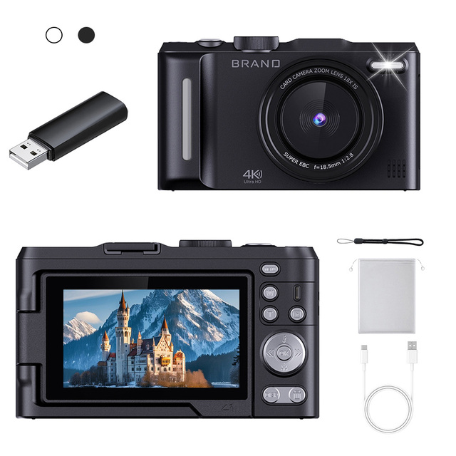 Non-Independent R&D Kids Mirrorless Digital Camera 4K Video CMOS Sensor Rechargeable Battery 2"-3" Optical