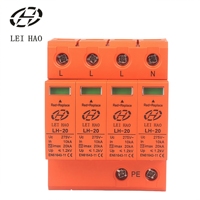 Parasurtenseur 10KA 20KA 4P 275V 4P CA T2 LEIHAO, dispositif de protection contre les surtensions certifié CE pour usage industriel
