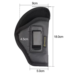 IWB funda de pistola de cuero oculta con Clip de Metal dibujo rápido dentro de la cintura Material suave soporte de pistola táctica caza - Product Image 6