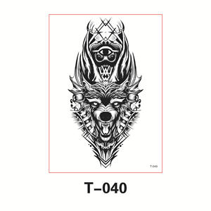 Adesivi per Tatuaggi Temporanei all'Ingrosso, Nuovo Stile Floreale in Bianco <span class=keywords><strong>e</strong></span> Nero per Braccio, Design Sketch - Product Image 4