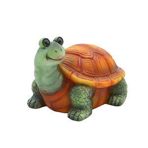 Sculpture de jardin en résine, figurine de <span class=keywords><strong>tortue</strong></span> de dessin animé mignonne, ornement de table pour la décoration intérieure et extérieure de la maison - Product Image 3
