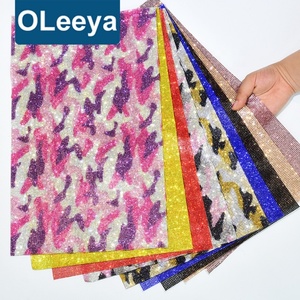 High Quality 24*40cm Crystal Self Adhesive Rhinestone Roll <b>Sheets</b> Glass Rhinestone Adhesive Mesh <b>Sheet</b> for Garment Cup Shoes - Product Image 2