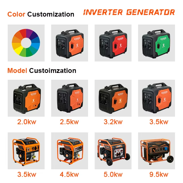 Silent Inverter Generator 3kW Portable Dual Fuel Gasoline LPG Generator BS3850ISE Electric Start Power Station for Outdoor