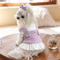 Expédition rapide, pull pour chien en coton doux et délicat, fabriqué en usine, pour animaux de compagnie, style Lolita, boutique de luxe, mode, soirée