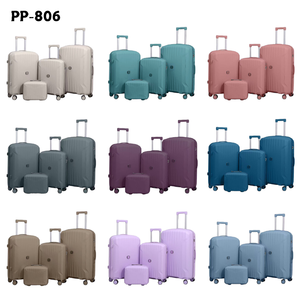 ชุดกระเป๋าเดินทางสีน้ำเงินจากโรงงาน กระเป๋าเดินทางแบบแข็งอเนกประสงค์สุดหรู ขนาดใหญ่ ความจุเยอะ ผลิตจากวัสดุ PP พร้อมกุญแจล็อคและคันชัก - Product Image 4