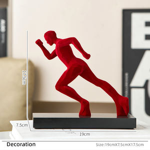 Escultura de Running Man, Artesanía de Resina, Figura Artística, Decoración de Escritorio, Adorno Moderno para Oficina y Sala de Estar, Regalo - Product Image 4