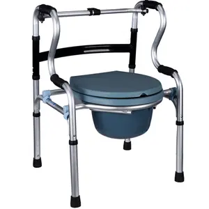 Portable Folding Commode Chair With Toilet Seat