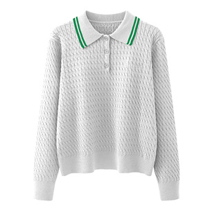 All'ingrosso <span class=keywords><strong>abbigliamento</strong></span> invernale autunnale da <span class=keywords><strong>donna</strong></span> a maniche lunghe maglione lavorato a maglia Polo Top da <span class=keywords><strong>donna</strong></span> maglione lavorato a maglia da <span class=keywords><strong>donna</strong></span> - Product Image 4