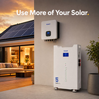 5.12kWh 51.2V 低压家用电器备用电源 LiFePO4 锂电池 100Ah 可堆叠服务器机架太阳能智能 BMS IP55