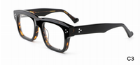 Monture optique carrée en acétate épais de haute qualité 2026, style vintage, design italien