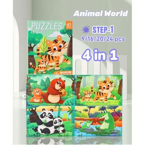 Puzzles magnétiques éducatifs pour garçons et filles, thème animaux sauvages de l'océan, livre de puzzles - Product Image 4