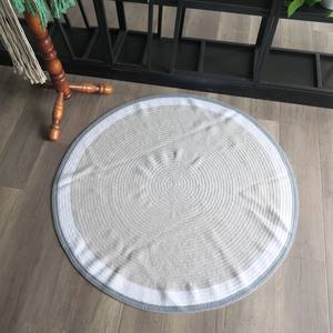 Venta directa de fábrica 120CM alfombra redonda grande de ganchillo para bebé 100% algodón patrón de flores de alta calidad alfombra de dormitorio alfombra lavable - Product Image 3