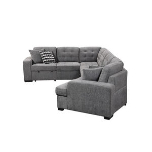 Chenille besar populer Modular berbentuk L 2s + sudut + 2s + Set sofa dengan bagian berbentuk khusus - Product Image 4