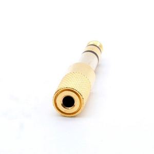 Adattatore Audio Placcato Oro da 6,35mm (<span class=keywords><strong>1</strong></span>/<span class=keywords><strong>4</strong></span> di pollice) Maschio a 3,5mm Femmina con Pin 1P, da 6,35mm a 3,5mm - Product Image 3